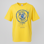 Camisa Brasil Feminina tipo Camisão Amarela Copa 2026 Futebol — Metalizado Oversized