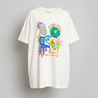 Camisa Brasil Feminina tipo Camisão Branca Estilo BR Brasileiragem — Oversized